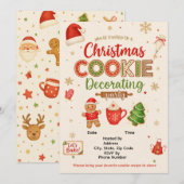 Einladung zur Weihnachtsplätzchen-Verzierungsparty (Vorne/Hinten)