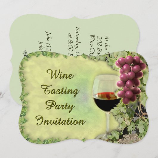 Einladung zur Weinprobe (Vorne/Hinten)