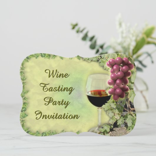 Einladung zur Weinprobe (Stehend Vorderseite)