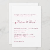 Einladung zur Weintraubenhochzeit (Vorne/Hinten)