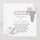 Einladung zur Weintraubenhochzeit (Vorne/Hinten)