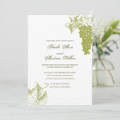 Einladung zur Weintraubenhochzeit (Stehend Vorderseite)