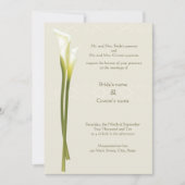 Einladung zur weißen Calla-Lily-Hochzeit (Vorderseite)