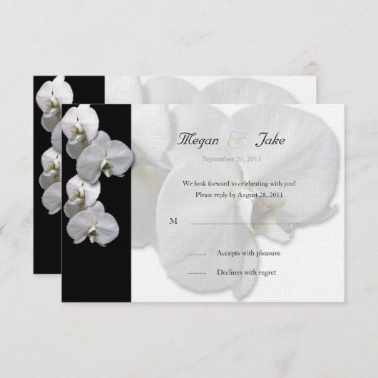 Einladung zur weißen Orchidee-UAWG (Vorne/Hinten)