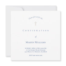 Einladung zur weißen und blauen Bestätigung