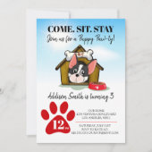 Einladung zur Welpengeburt (Vorderseite)