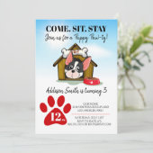 Einladung zur Welpengeburt (Stehend Vorderseite)