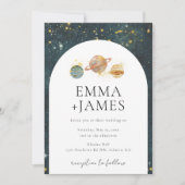 Einladung zur Weltraumhochzeit | Night Sky Wedding (Vorderseite)