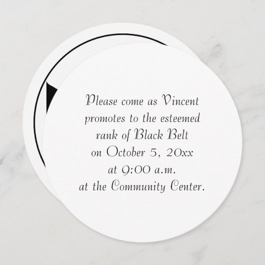 Einladung zur Werbeaktion der Kampfkunst (Vorne/Hinten)