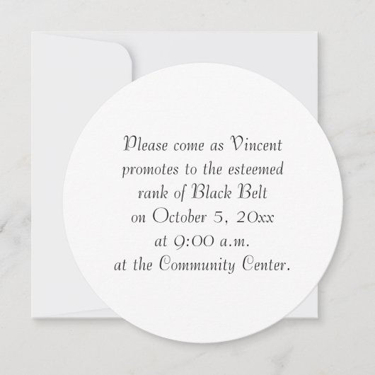 Einladung zur Werbeaktion der Kampfkunst (Vorderseite)