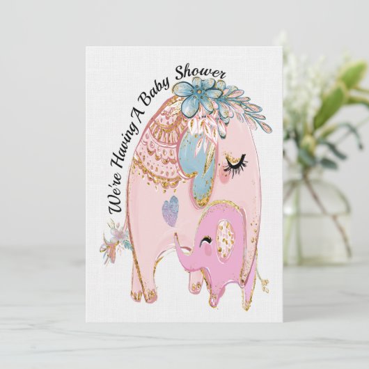 Einladung zur wertvollen Babydusche (Stehend Vorderseite)