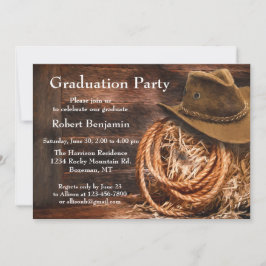 Einladung zur Western Hat and Lasso Graduation Par