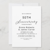 Einladung zur Whimsikkalligraphie zum Jahrestag (Vorderseite)