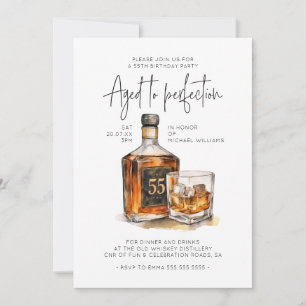 Einladung zur Whiskey-Party zum 55. Geburtstag für