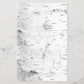 Einladung zur White Birch Wedding Budget Flyer (Hinten)