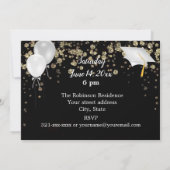 Einladung zur White Cap Foto Graduation Party (Rückseite)