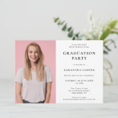 Einladung zur White Graduation Party im Foto (Stehend Vorderseite)