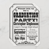 Einladung zur "White Graduation Party" im Vintagen (Vorne/Hinten)