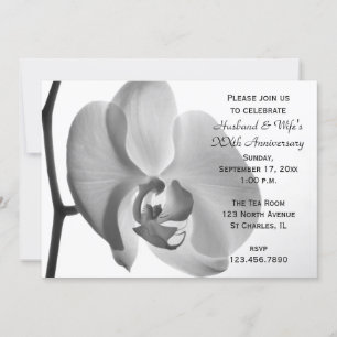 Einladung zur White Orchid Hochzeitstag-Party