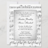 Einladung zur White Sheet Music Wedding (Vorderseite)