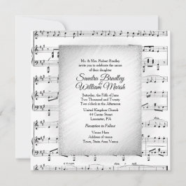 Einladung zur White Sheet Music Wedding