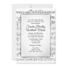 Einladung zur White Sheet Music Wedding