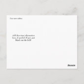 Einladung zur White Text Graduation Party Postkarte (Rückseite)