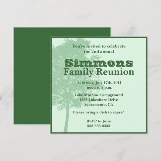 Einladung zur Wiedersehen (Vorne/Hinten)