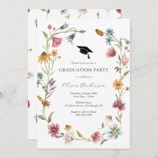 Einladung zur Wildblume (Vorne/Hinten)