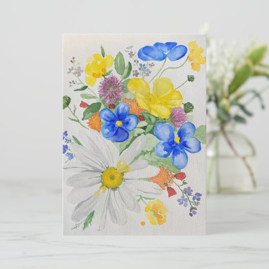 Einladung zur Wildblume (Stehend Vorderseite)