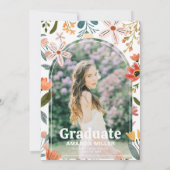 Einladung zur Wildblume Arch Graduation Party (Rückseite)