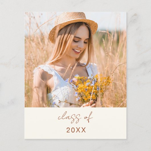 Einladung zur Wildblume Bloom Graduation Party (Rückseite)