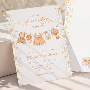 Einladung zur Wildblumen-Baby-Party zum kleinen Kü