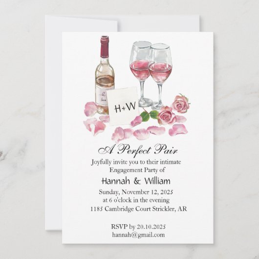 Einladung zur Wine Glass (Vorderseite)