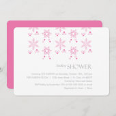 Einladung zur Winter-Babydusche| Mädchen (Vorne/Hinten)