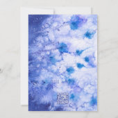 Einladung zur "Winter Blue Garden Engagement Party (Rückseite)