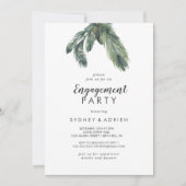Einladung zur "Winter Greenery Engagement Party" (Vorderseite)