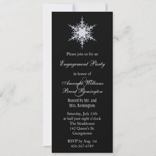 Einladung zur Winter-Hochzeitsparty (Vorderseite)
