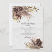 Einladung zur Winter Neutral Baby Dusche (Vorderseite)
