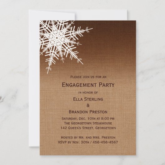 Einladung zur "Winter Ombre Engagement Party" (Vorderseite)