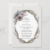 Einladung zur Winterblumenhochzeit (Vorderseite)