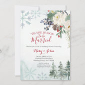 Einladung zur Winterblumenhochzeit (Vorderseite)