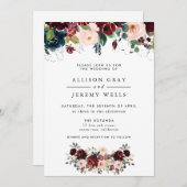 Einladung zur Winterblumenhochzeit (Vorne/Hinten)