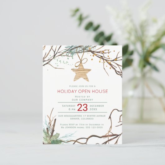 Einladung zur Winterfeiertage (Stehend Vorderseite)