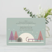 Einladung zur WinterGeburtstagsparty (Stehend Vorderseite)