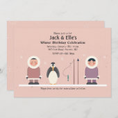 Einladung zur WinterGeburtstagsparty (Vorne/Hinten)