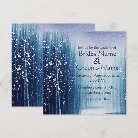 Einladung zur Winterhochzeit (Vorne/Hinten)