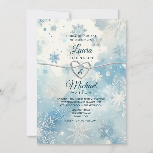 Einladung zur Winterhochzeit (Vorderseite)