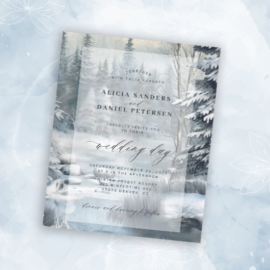Einladung zur Winterhochzeit