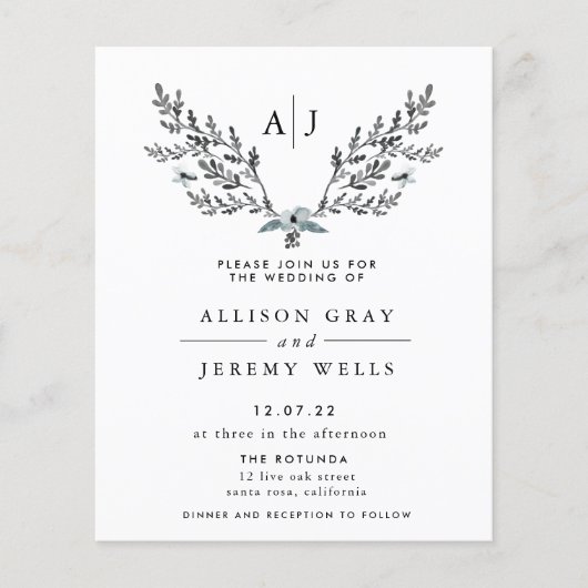 Einladung zur Winterhochzeit | Haushalt Flyer (Vorne)